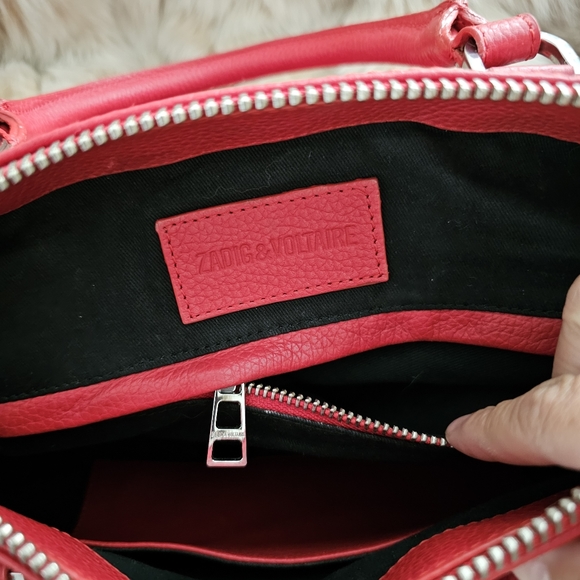 Zadig & Voltaire Sunny Medium Red Bowling Hand & Shoulder Bag - Picture 5 of 12